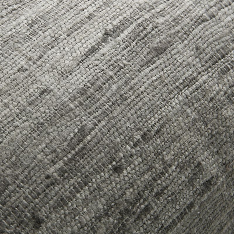 Dark Grey 20"x20" Cotton Sari Silk Throw Pillow Cover - Image 3
