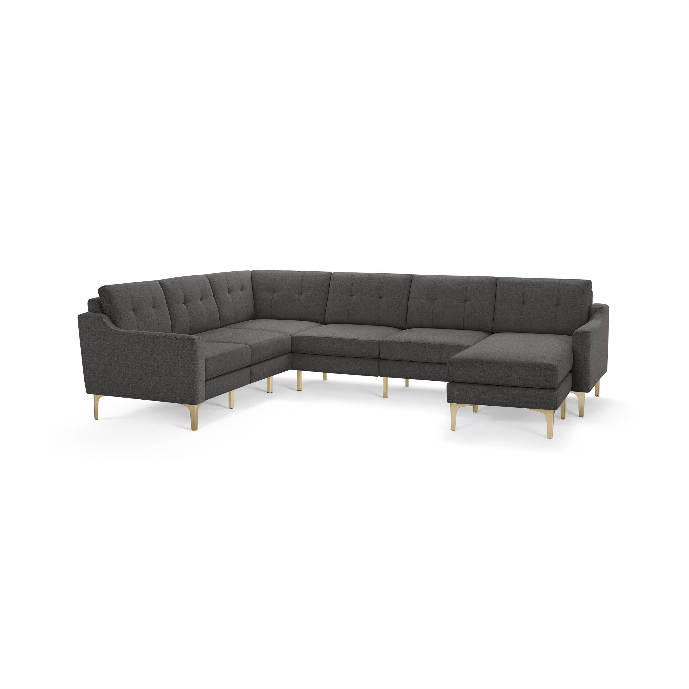 Nomad 6-Seat Corner Sectional with Chaise in Charcoal - Image 0