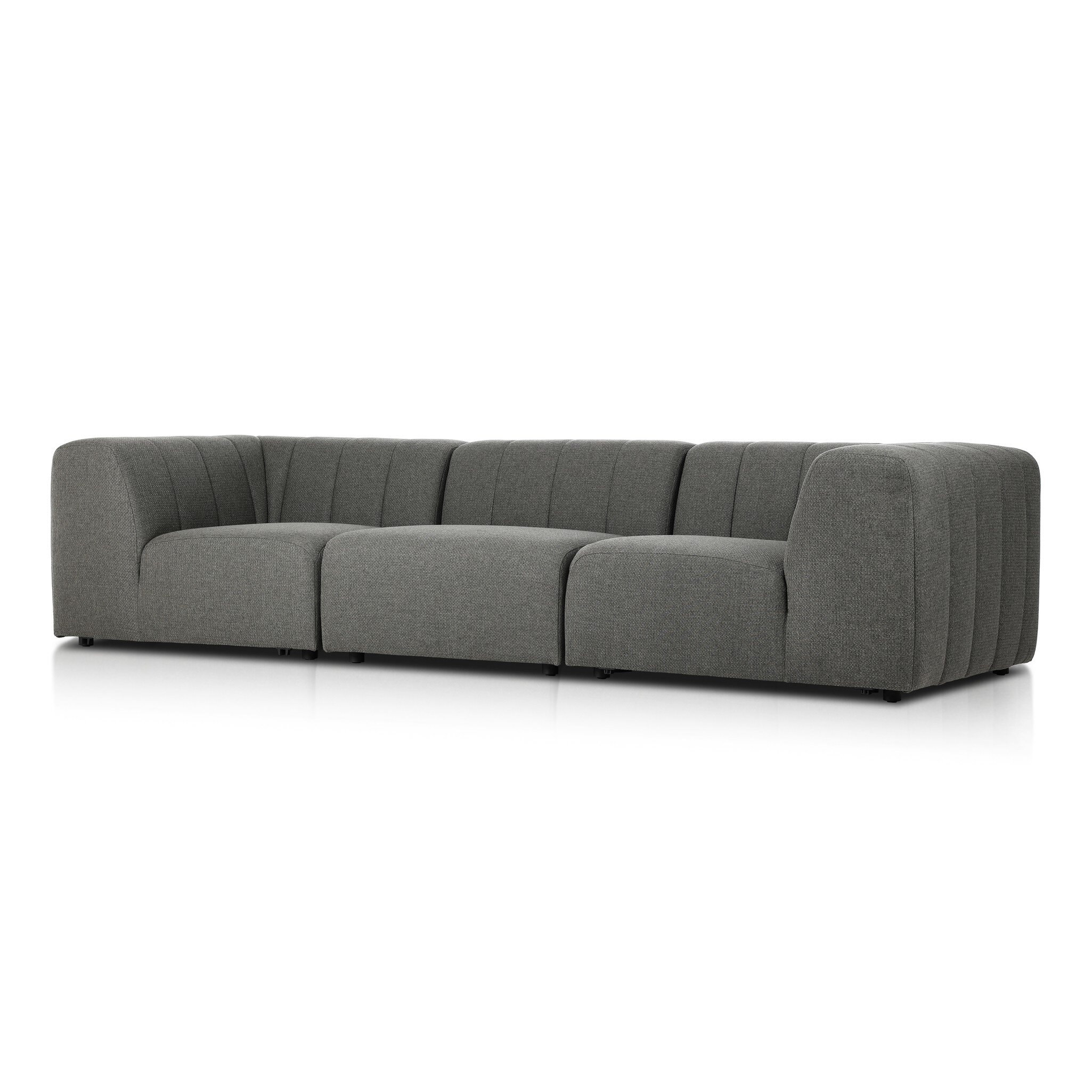 Gwen Outdoor 3-Piece Sectional Sofa - Hayes Charcoal - Image 1