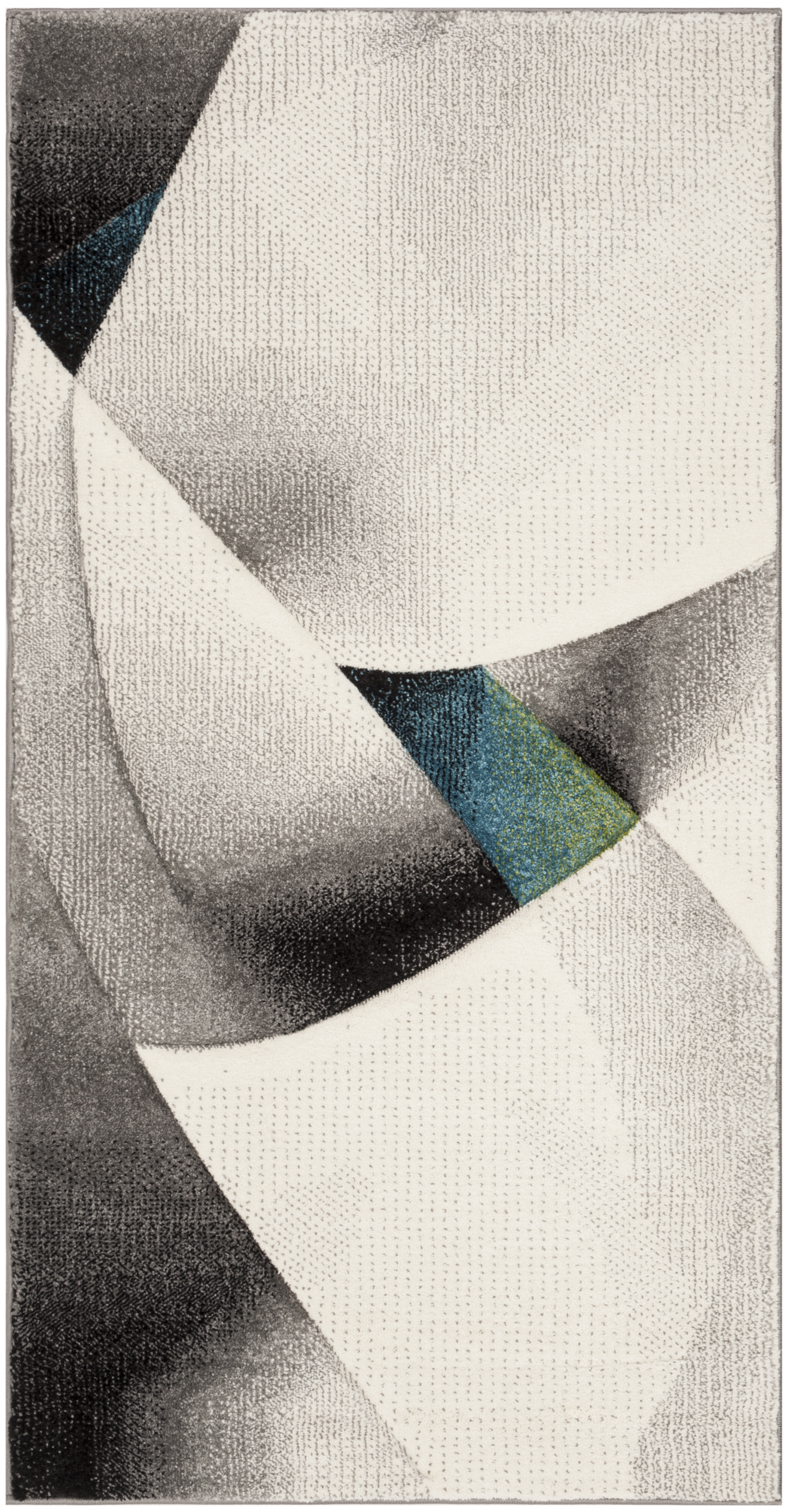 Arlo Home Woven Area Rug, HLW713D, Grey/Teal,  2' 7" X 5' - Image 0