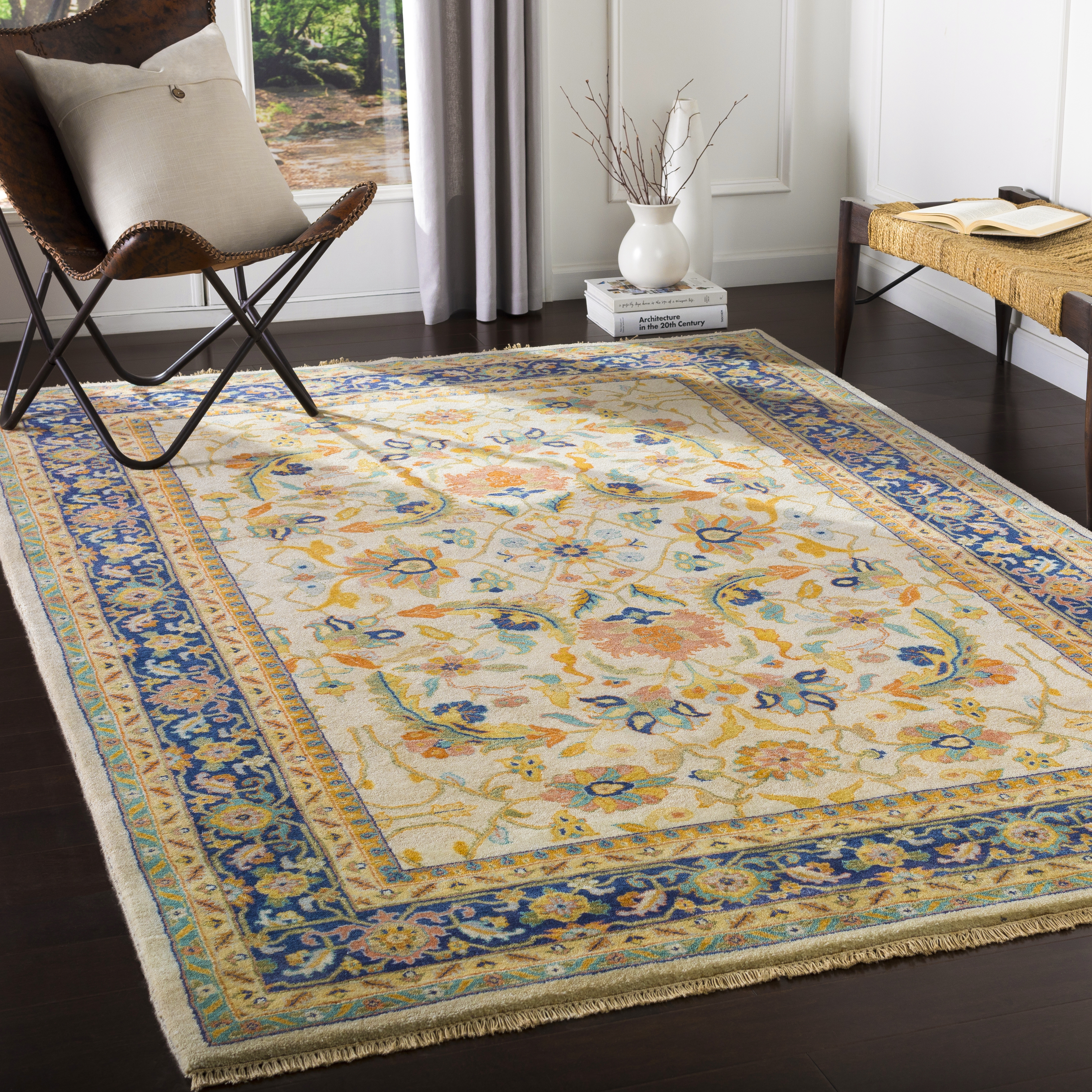 Taj Mahal Beige Indoor 2' x 3' Handmade Rug - Image 1