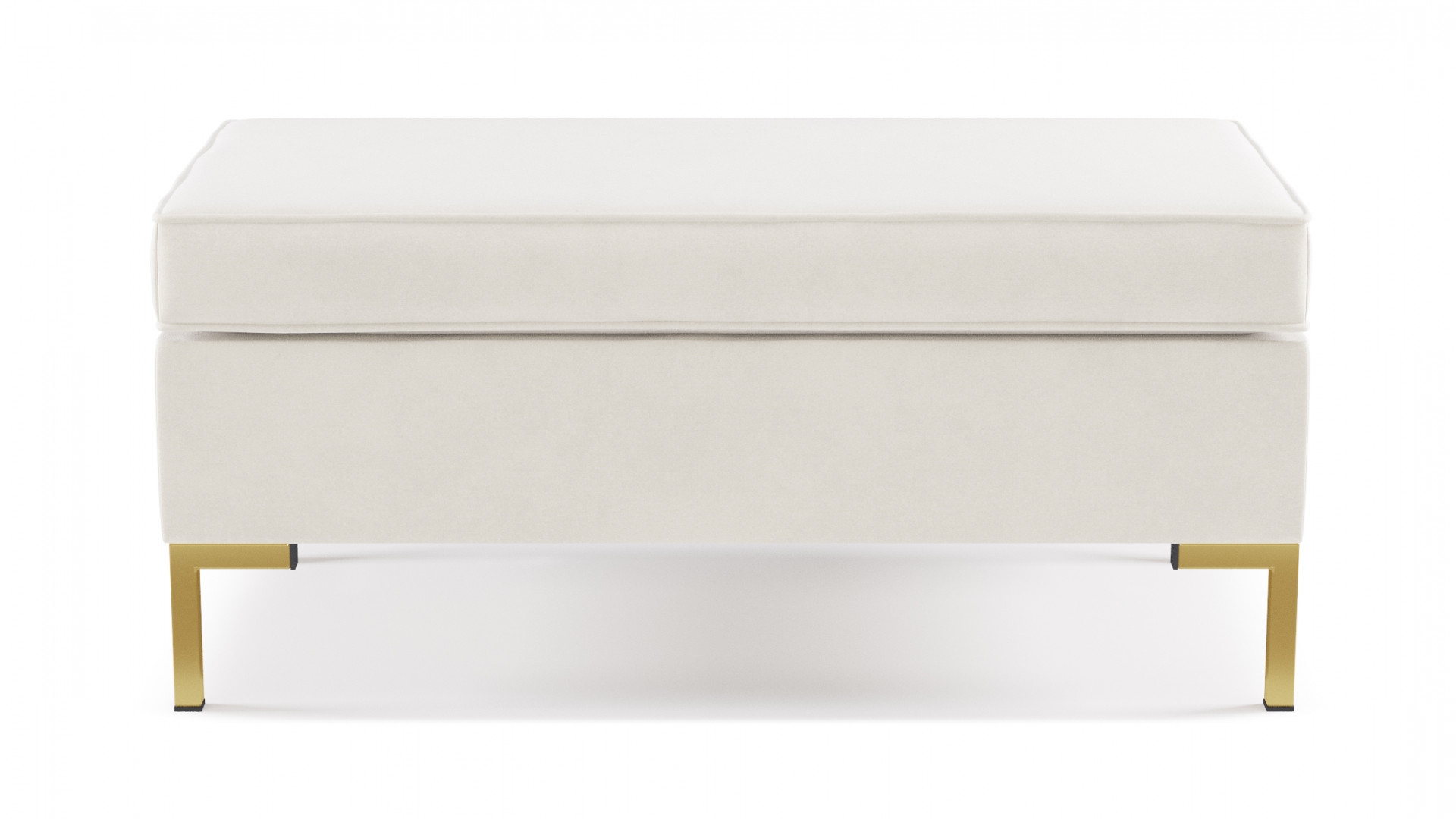 Modern Bench | White Velvet - Image 0
