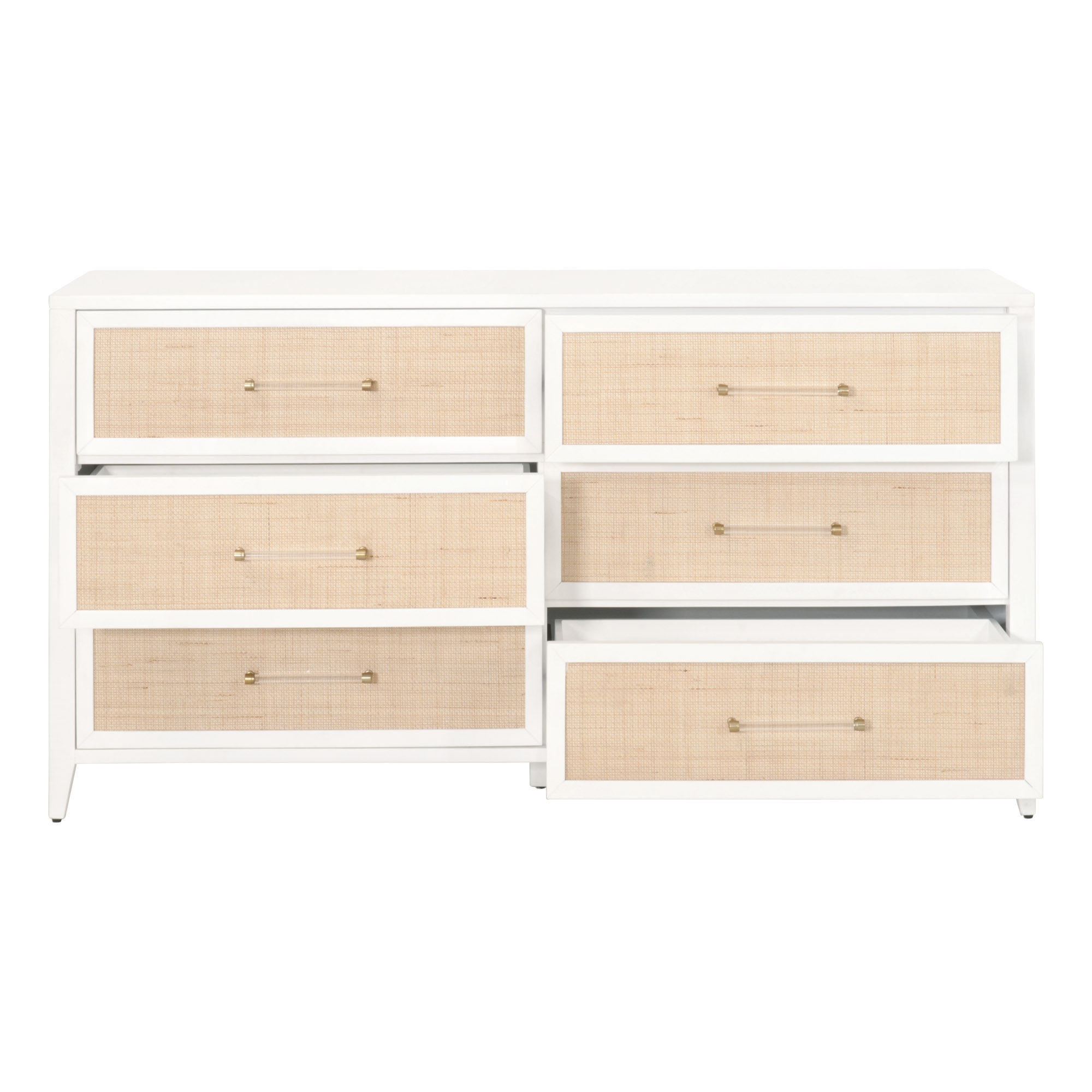 Holland Rattan Double Dresser, White - Image 2