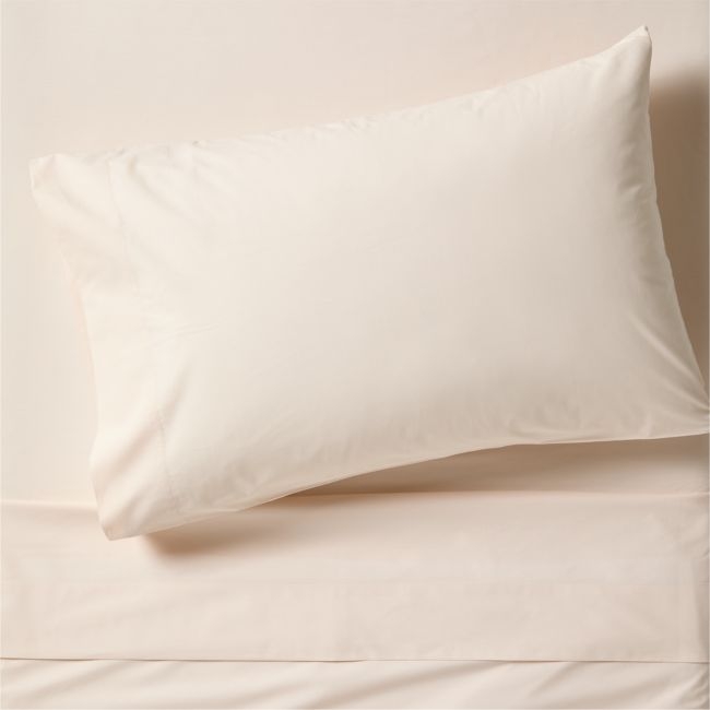 Everyday Snuggle Brushed Cotton Percale Pink Tint Kids Twin Sheet Set - Image 0