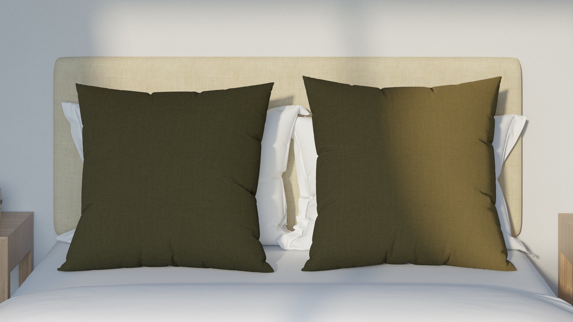 Throw Pillow 26", Olive Everyday Linen, 26" x 26" - Image 2