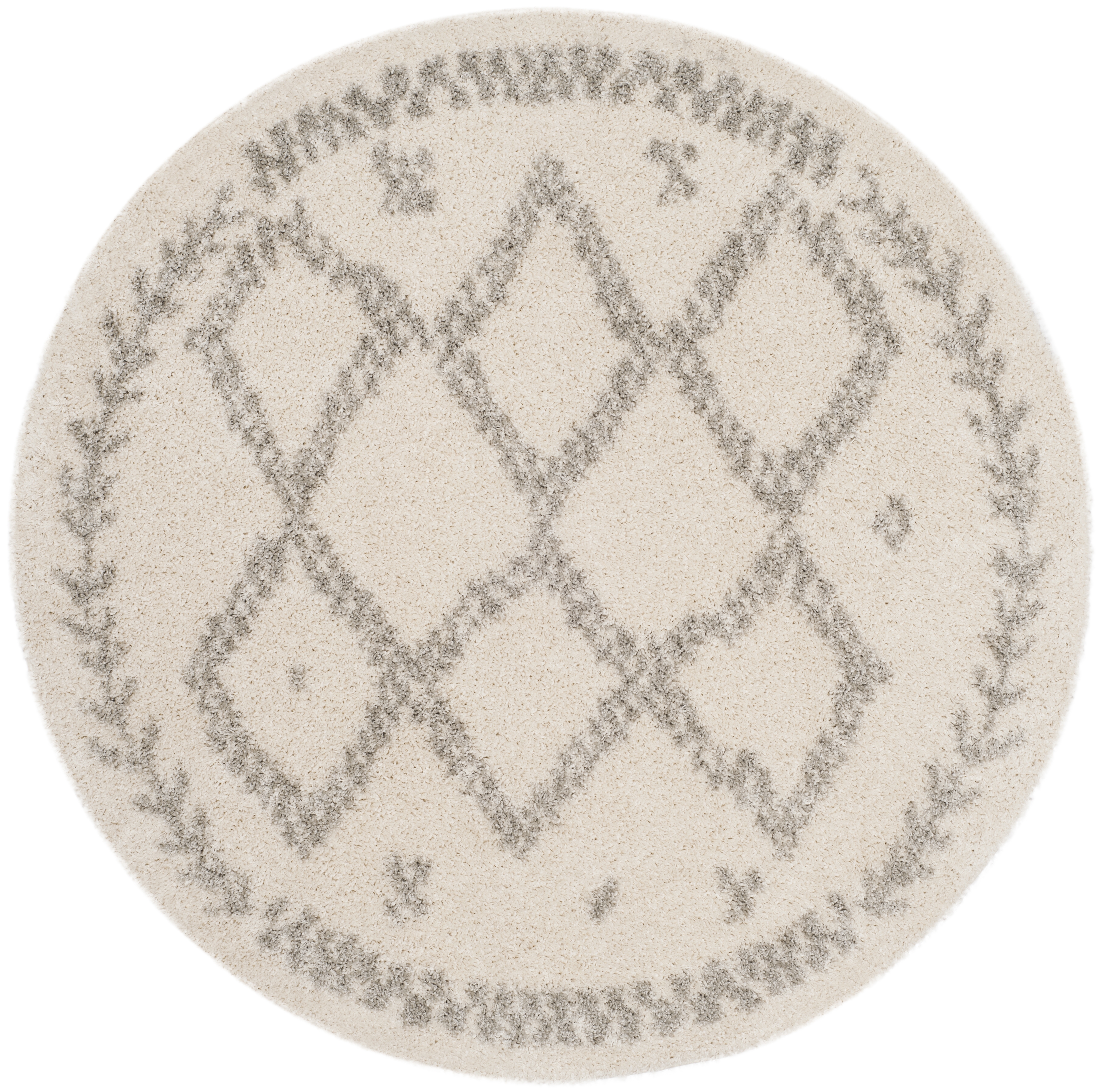 Arlo Home Woven Area Rug, ASG749G, Ivory/Grey,  6' 7" X 6' 7" Round - Image 0