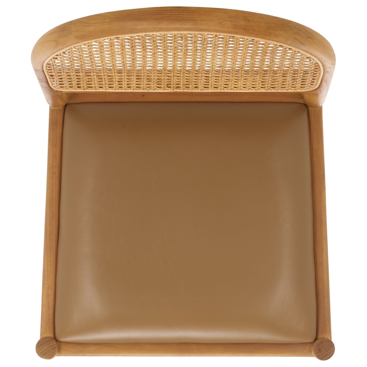 Laylie Rattan & Leather Chair - Brown/Natural - Image 4