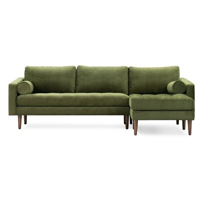 Kate 105.4" Velvet Statonary Sofa & Chaise - Image 0