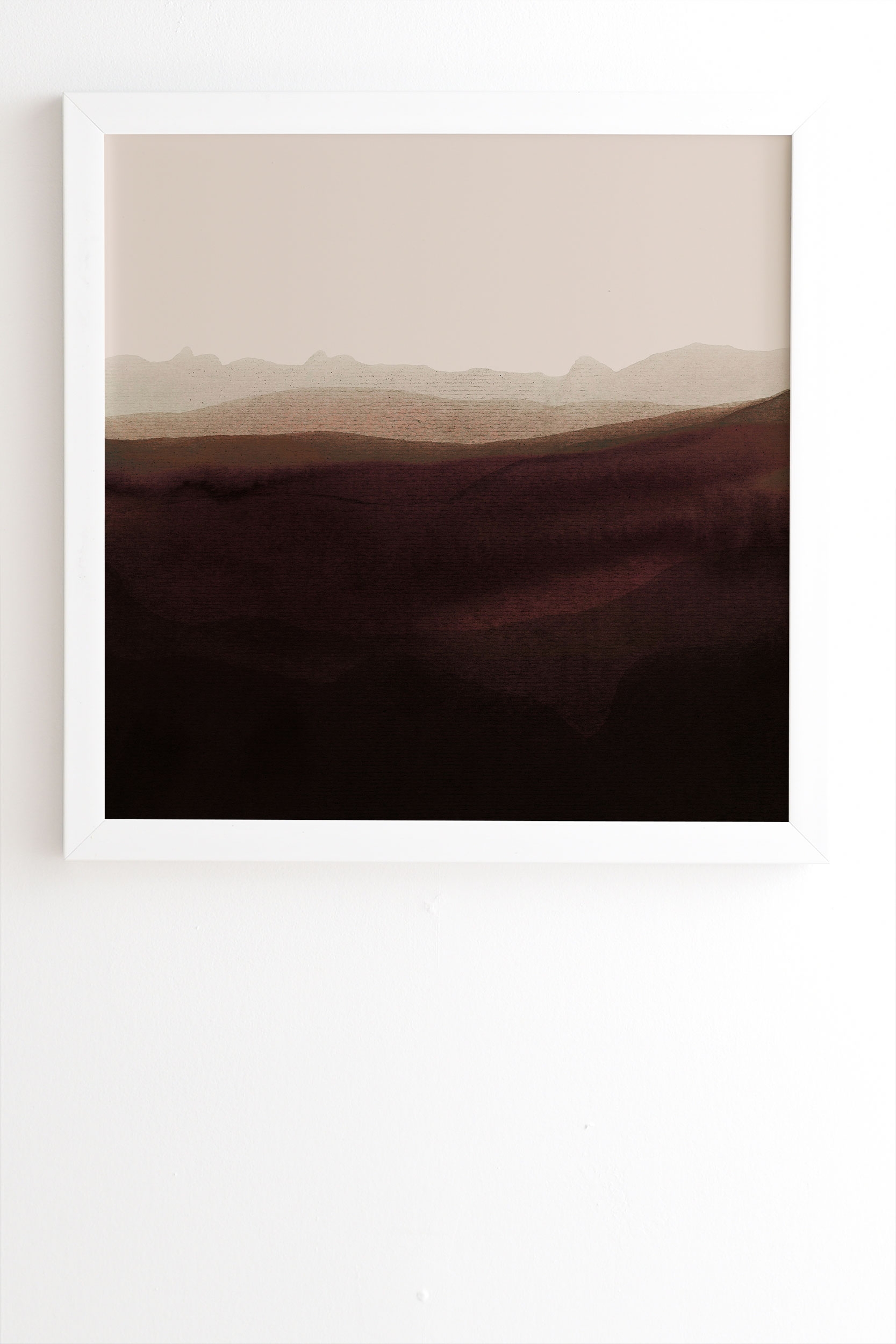 Mountain Horizon 31 by Iris Lehnhardt - Framed Wall Art Basic White 12" x 12" - Image 0