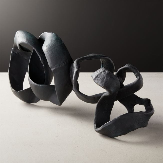 Ribbon Sculpture, Black, Restock in early March, 2022 - Image 1