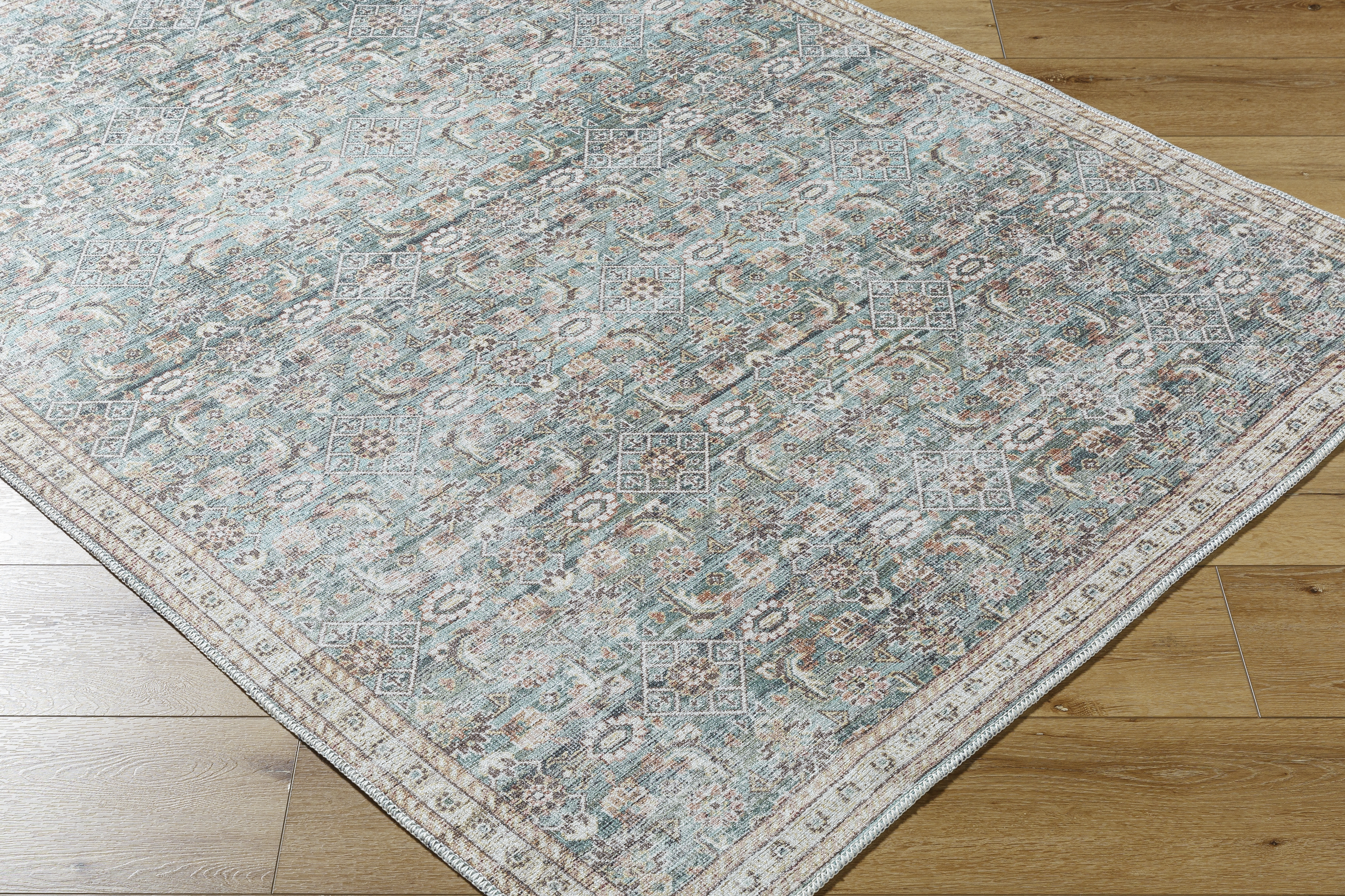 Amelie Blue Indoor 7'10" x 10'2" Machine Woven Rug - Image 5