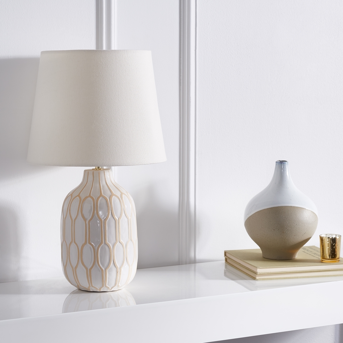 Lansing 21.25" Table Lamp - White - Safavieh - Image 2