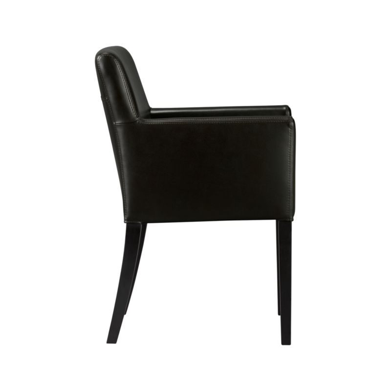 Lowe Onyx Leather Dining Arm Chair - Image 3