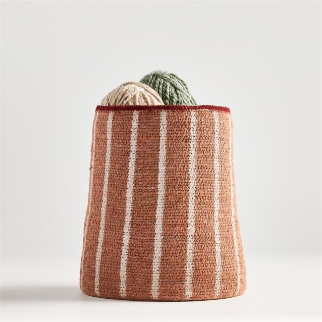 Anise Vertical Striped Basket - Image 0