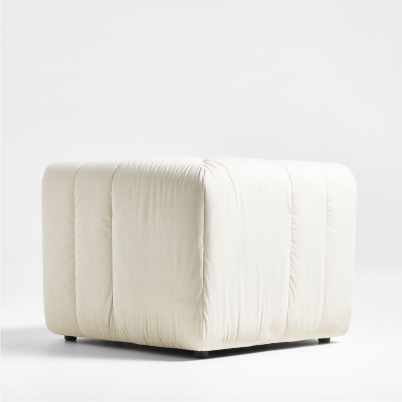 Jade Heathered Ivory Upholstered Corner Chair - Image 2