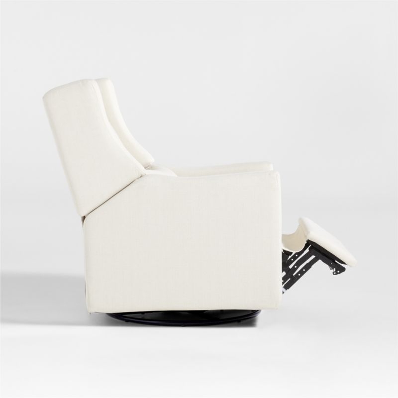 Babyletto Kiwi Cream Electronic Swivel Glider Power Recliner Nursery Chair - Image 6