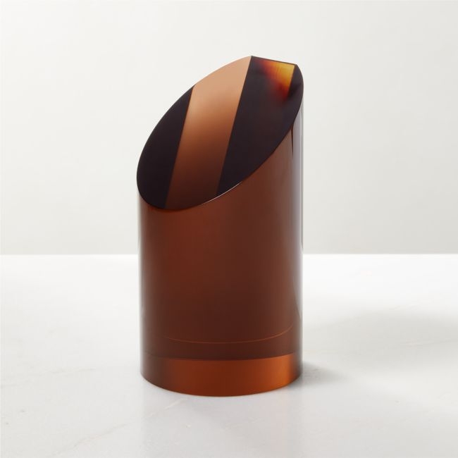 Dark Amber Acrylic Bookend - Image 0