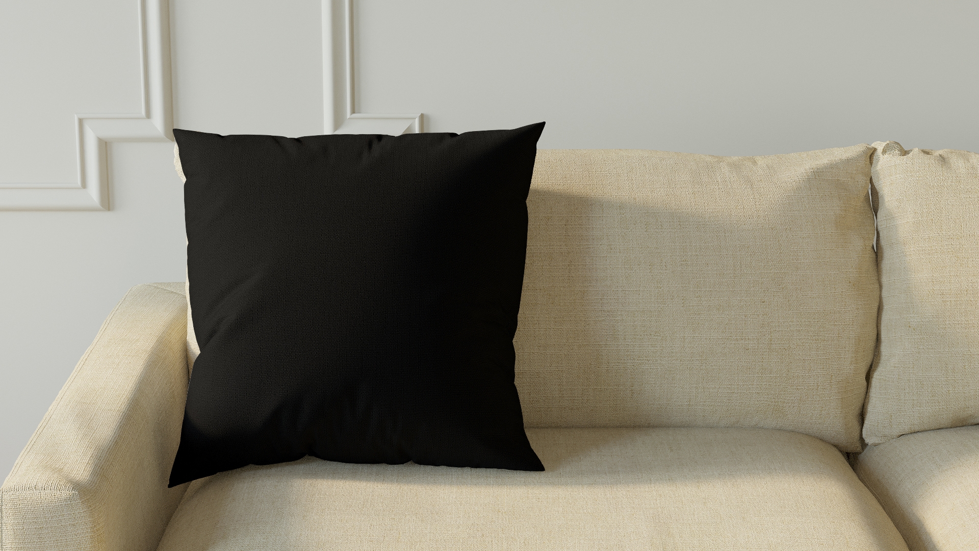 Throw Pillow 20", Raven Everyday Linen, 20" x 20" - Image 2