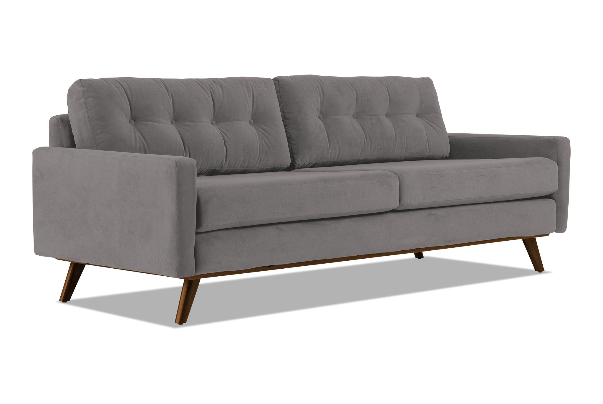 Gray Hopson Mid Century Modern Sofa - Taylor Felt Grey - Mocha - Image 1