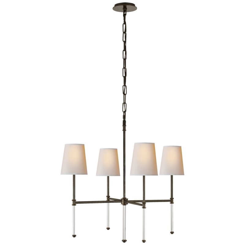 Visual Comfort Suzanne Kasler 4 - Light Shaded Classic / Traditional Chandelier Finish: Bronze - Image 0