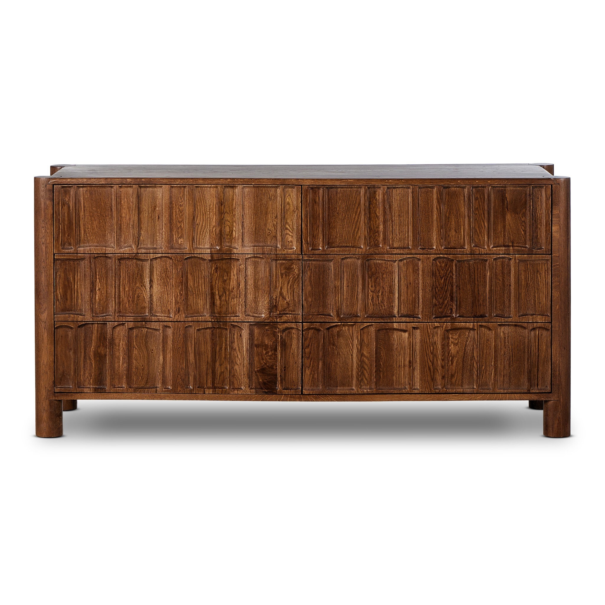 Ezri 6 Drawer Dresser - Cocoa Oak - Image 0