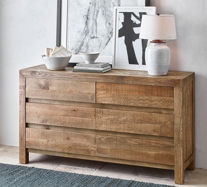 Hensley Reclaimed Wood 6-Drawer Dresser, Weathered Gray - Image 4
