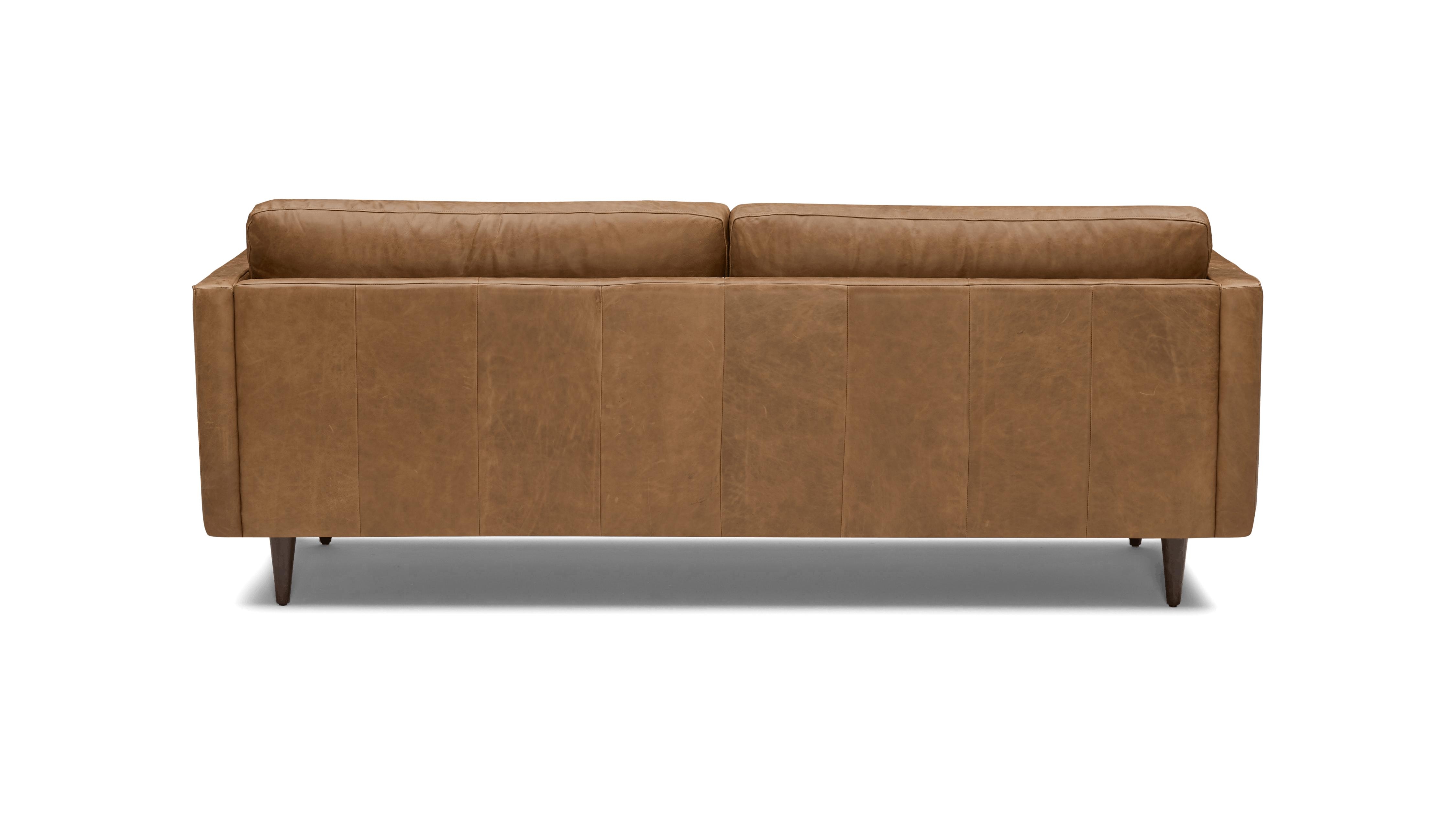 Brown Briar Mid Century Modern Leather Sofa - Santiago Ale - Mocha - Image 4