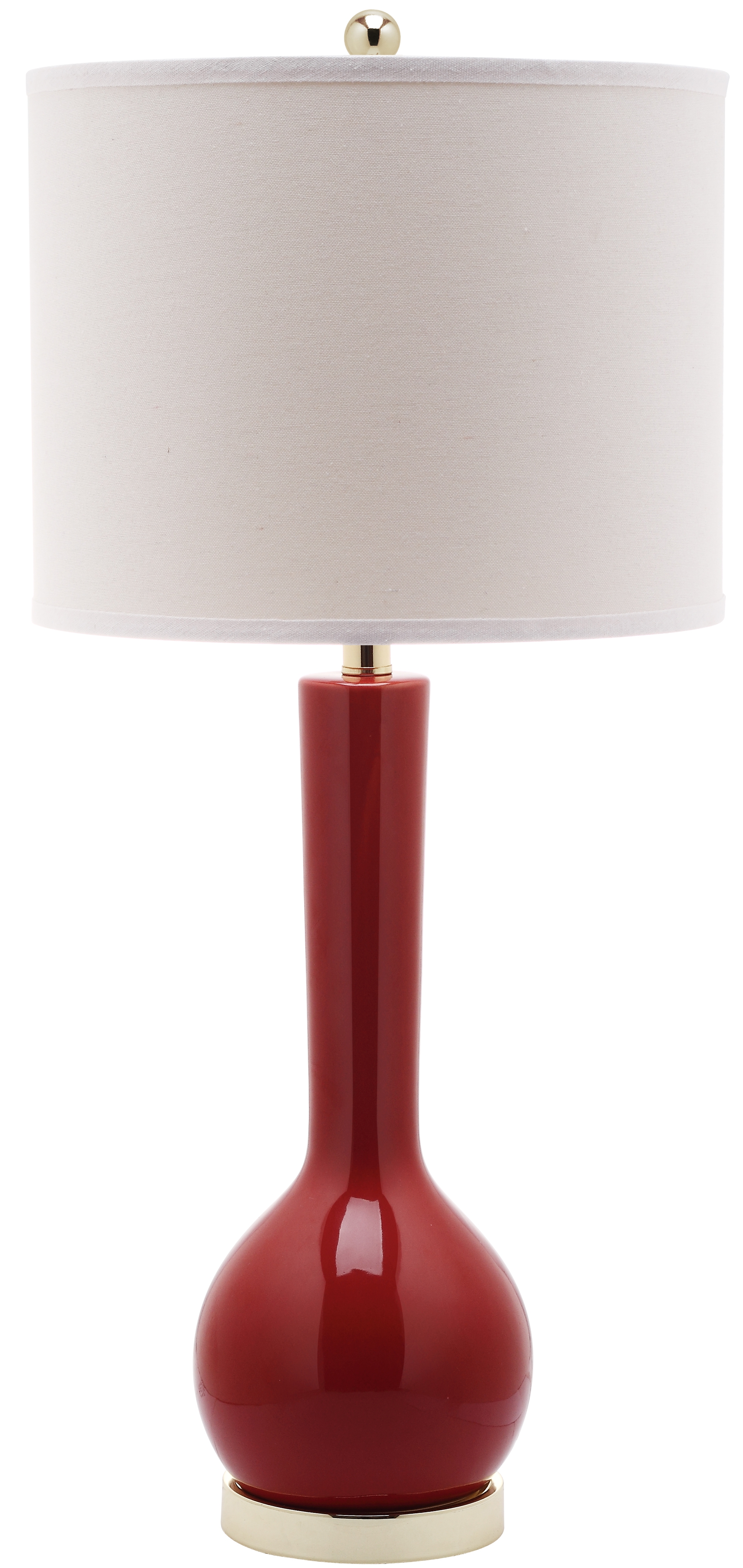 Mae 30.5-Inch H Long Neck Ceramic Table Lamp - Red - Arlo Home - Image 0