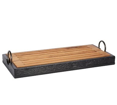 Handmade Reclaimed Wood Bread Crumb Board - Black - Image 5