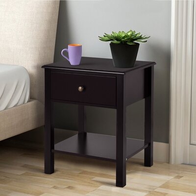Nightstand End Table With Drawer And Shelf - Image 0