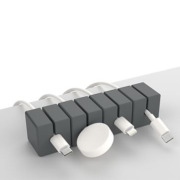Cable Blocks, Silicone, Light Blue, Set of 4 - Image 2