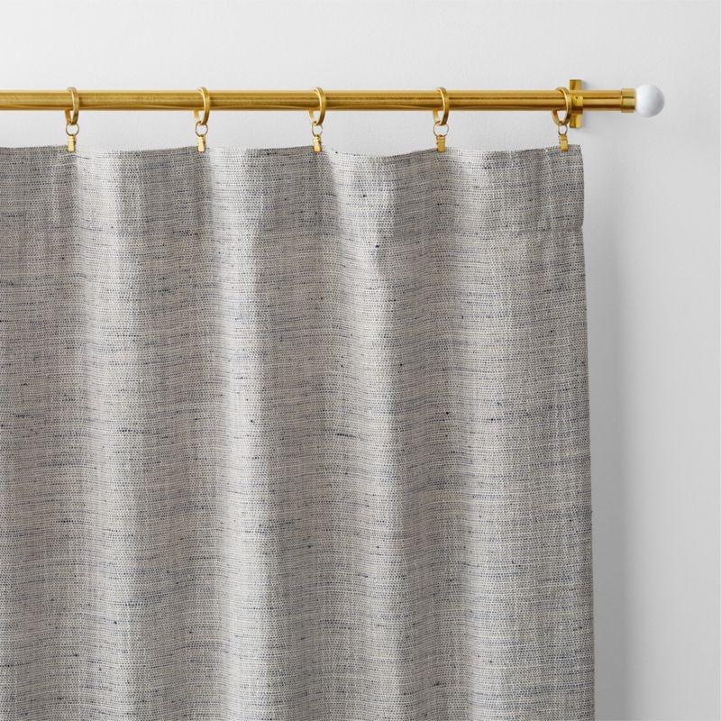 Reid Blue Window Curtain Panel 52"x84" - Image 1