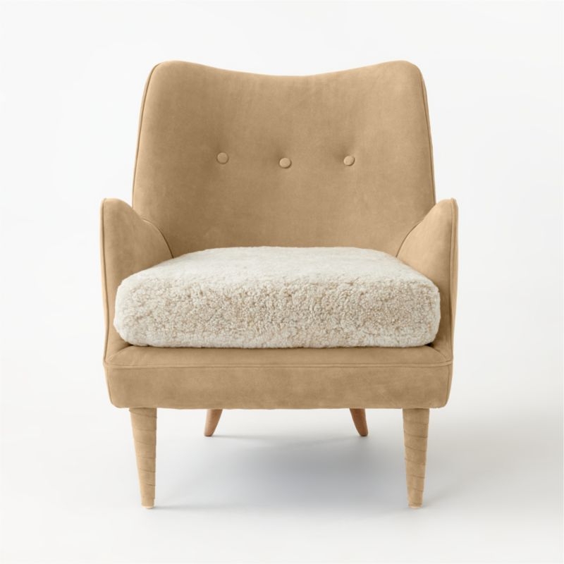 Jed Suede/Shearling Chair - Image 1