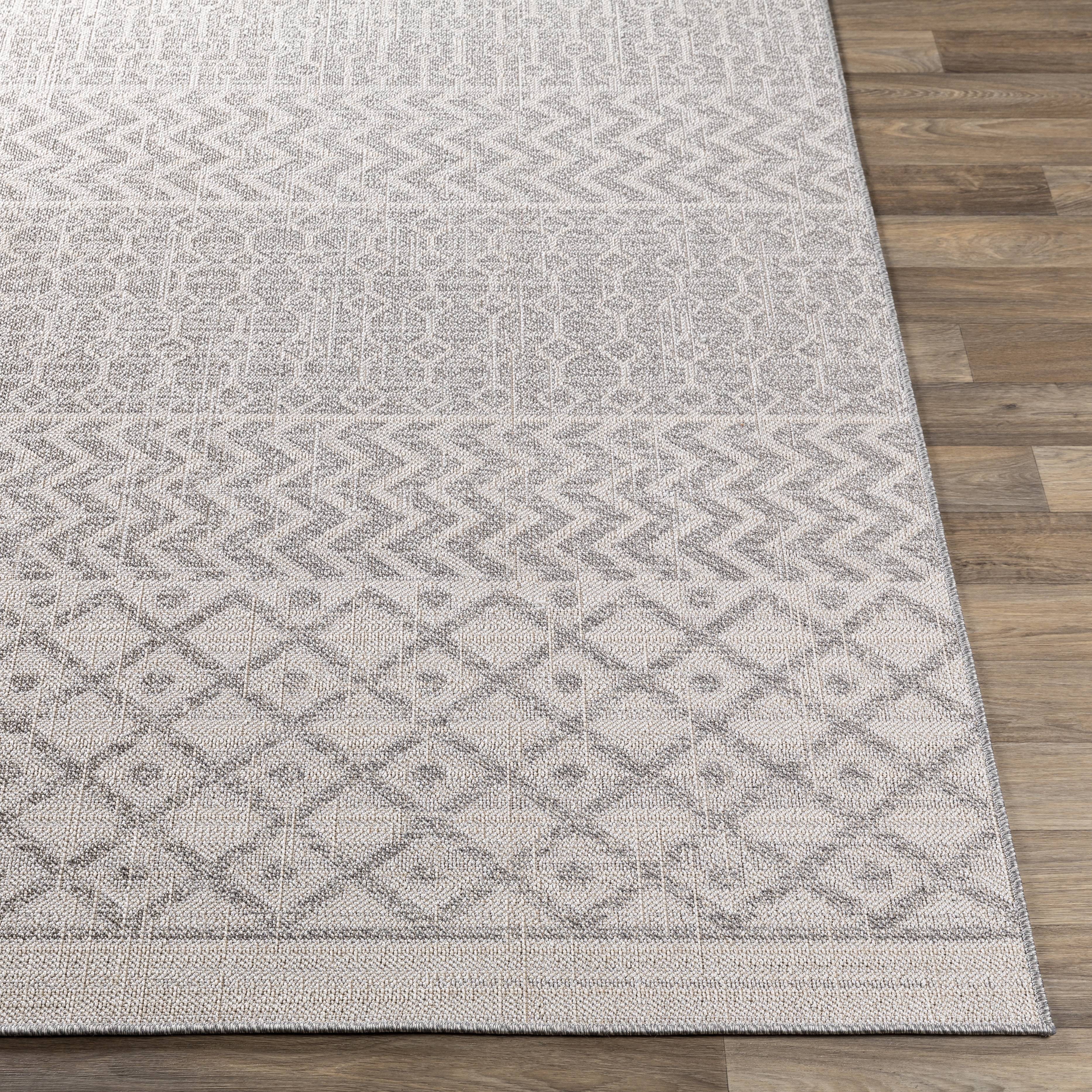 Veranda Beige Outdoor 6'7" x 9' Machine Woven Rug - Image 2
