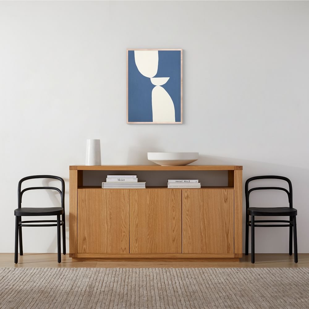 Meditation Blue By Erica Hauser, Framed Paper, Giclee Print, Natural, 24x32 - Image 0