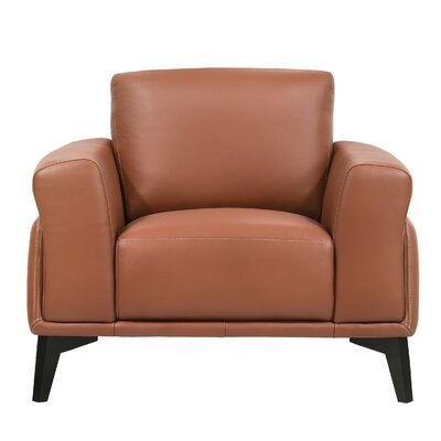 Mceachern 41" W Top Grain Leather Armchair - Image 0