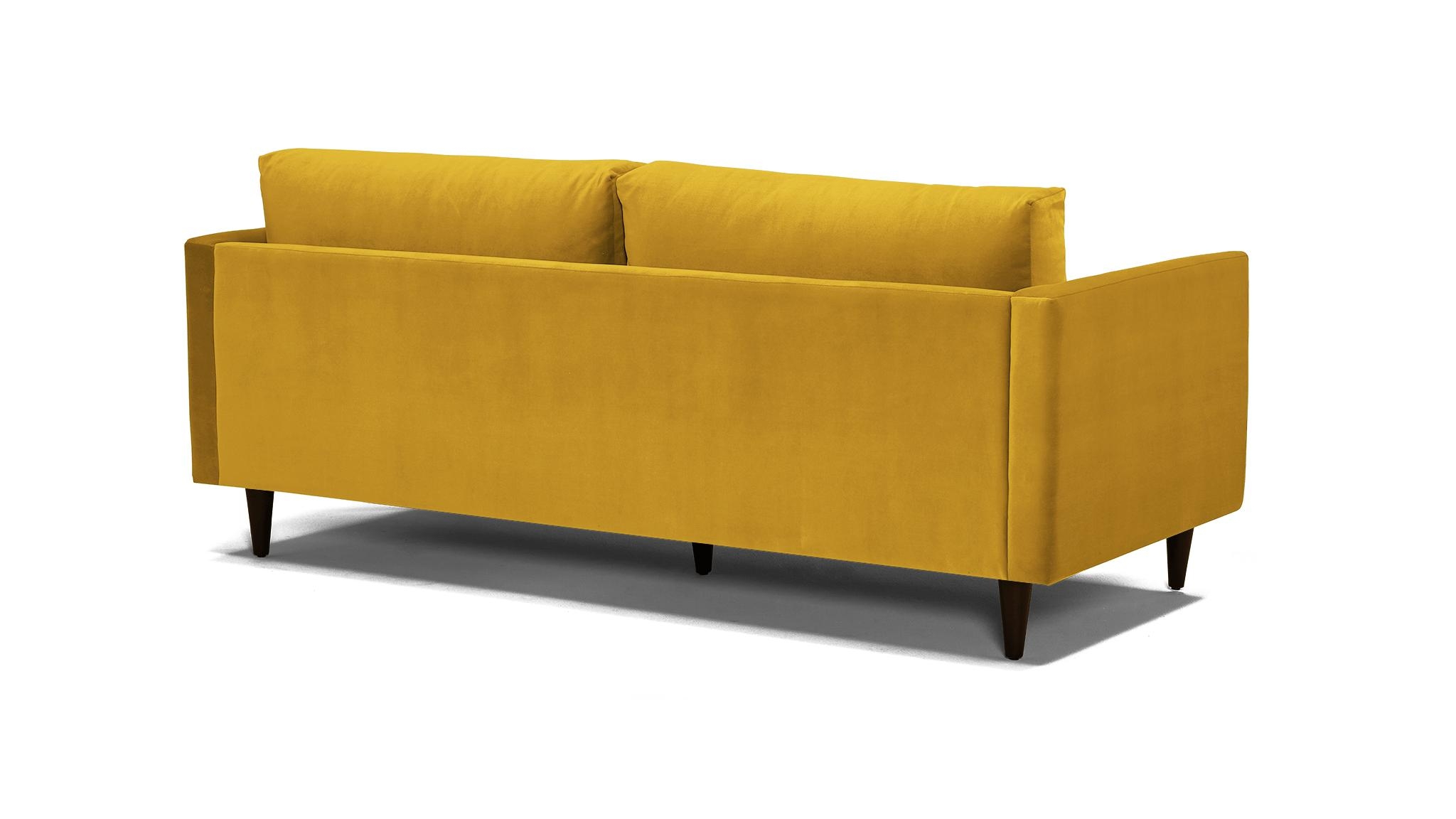 Yellow Adina Mid Century Modern Sofa - Bloke Goldenrod - Mocha - Image 3