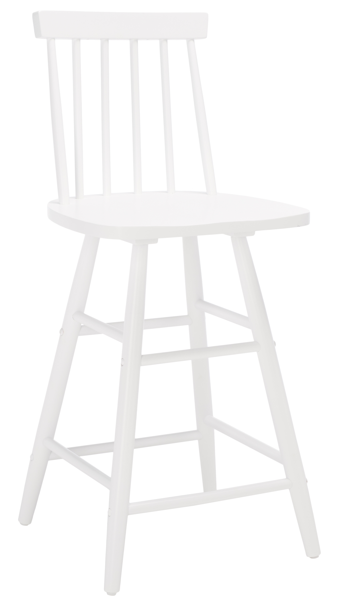 May Wood Counter Stool - White - Safavieh - Image 2