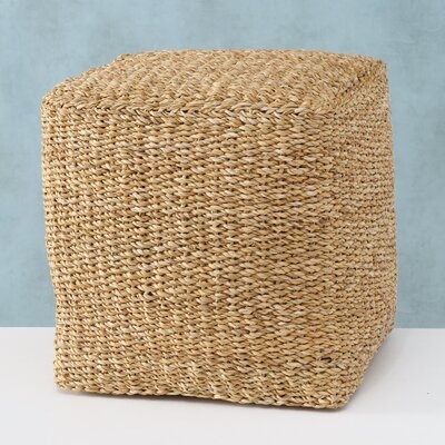 Chris Chunky Sweater Weave Seagrass Stool Pouf - Image 0