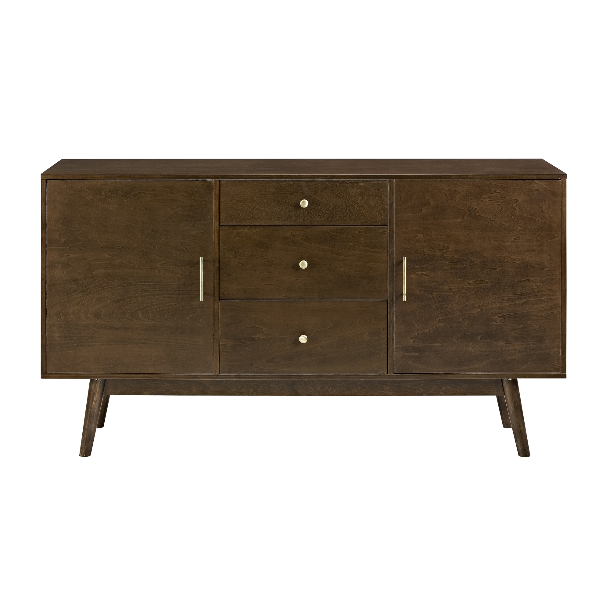 60" Mid Century Modern Wood TV Stand - Walnut - Image 1