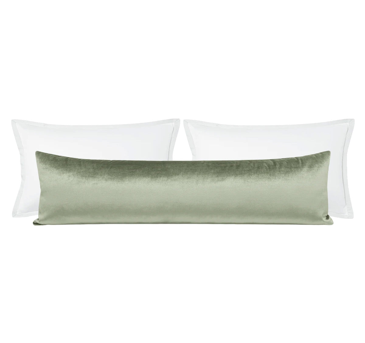 THE XL LUMBAR :: FAUX SILK VELVET // PISTACHIO - BY THE YARD - Image 0