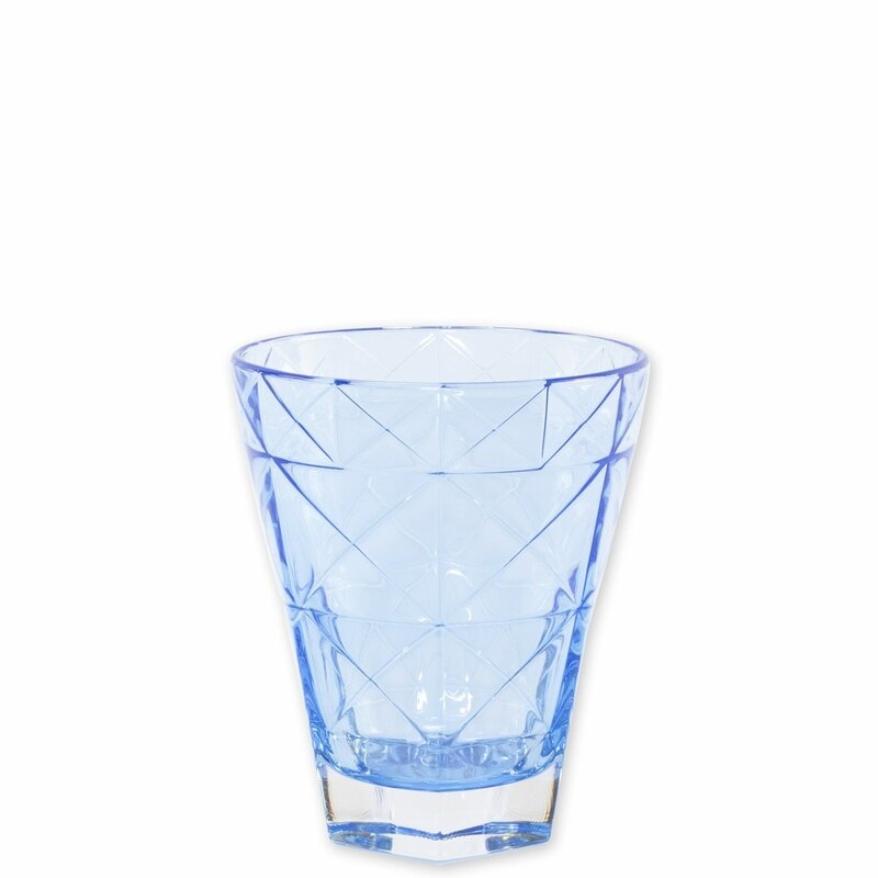 VIETRI Viva Prism 10 oz. Drinking Glass Color: Cobalt - Image 0