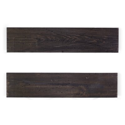 Carbonville 2 Piece Poplar Solid Wood Floating Shelf - Image 0