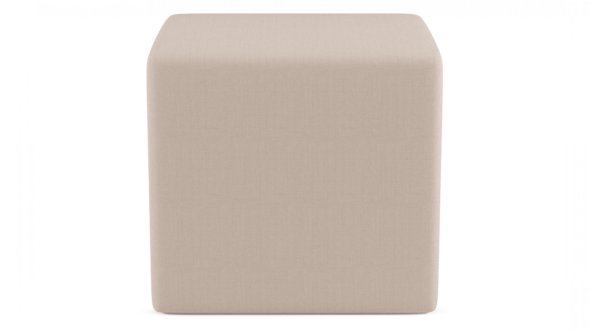 Cube Ottoman, Husk Everyday Linen - Image 0
