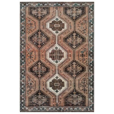 One-of-a-Kind Jagar Hand-Knotted 1960s 5'1" x 7'6" Wool Area Rug in Orange/Dark Brown - Image 0