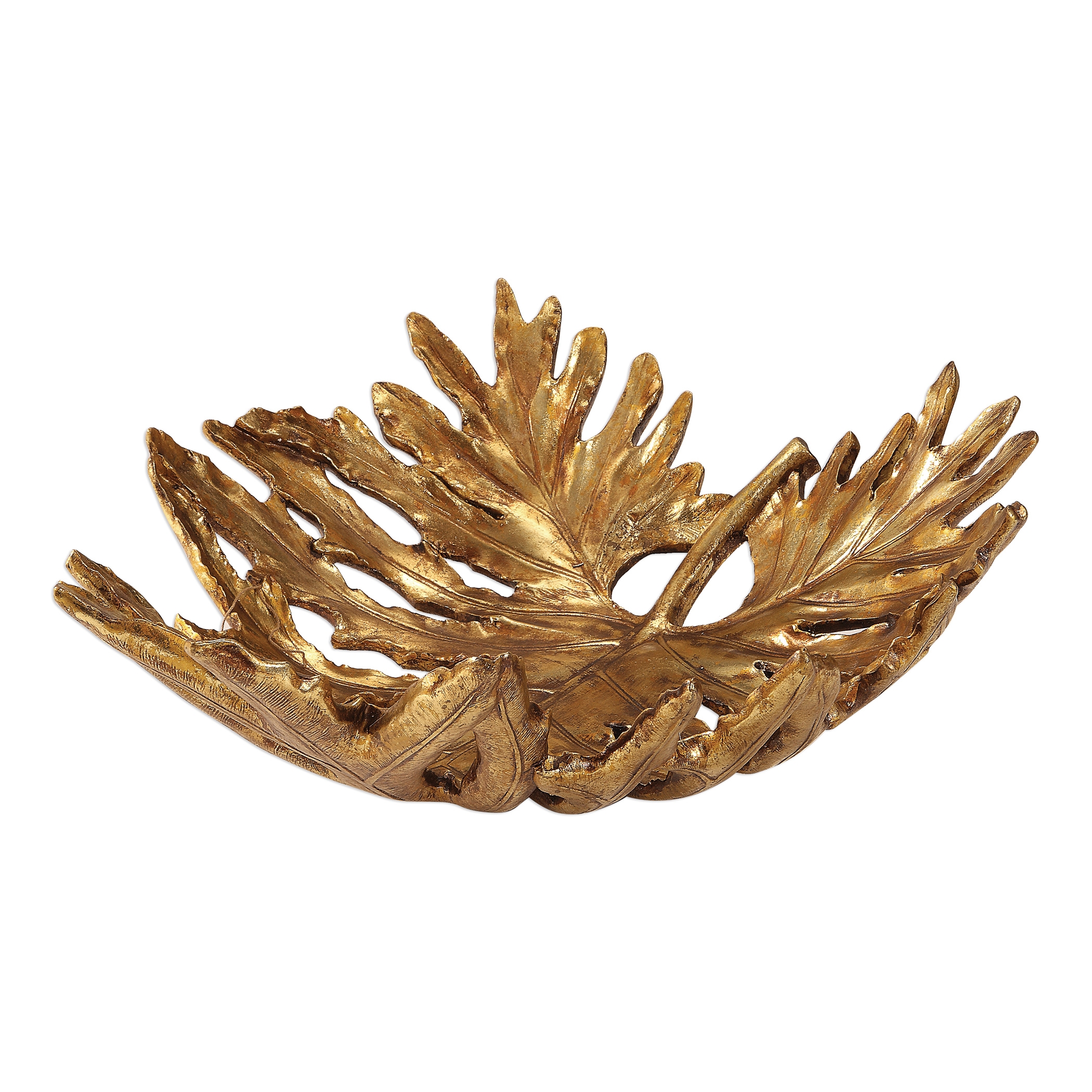 Oak Leaf Metallic Gold Bowl - Image 0