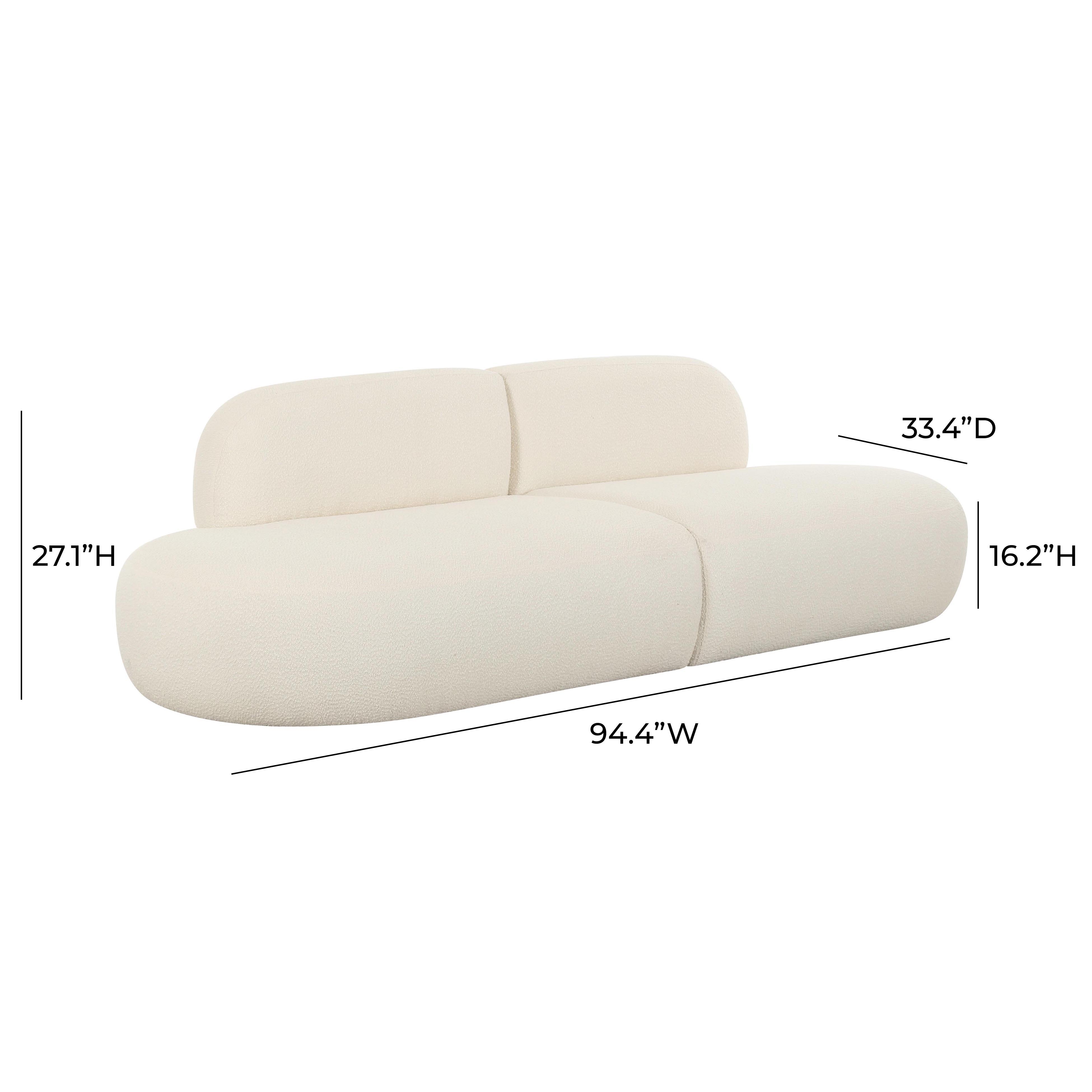 Broohah Cream Boucle Sofa - Image 5