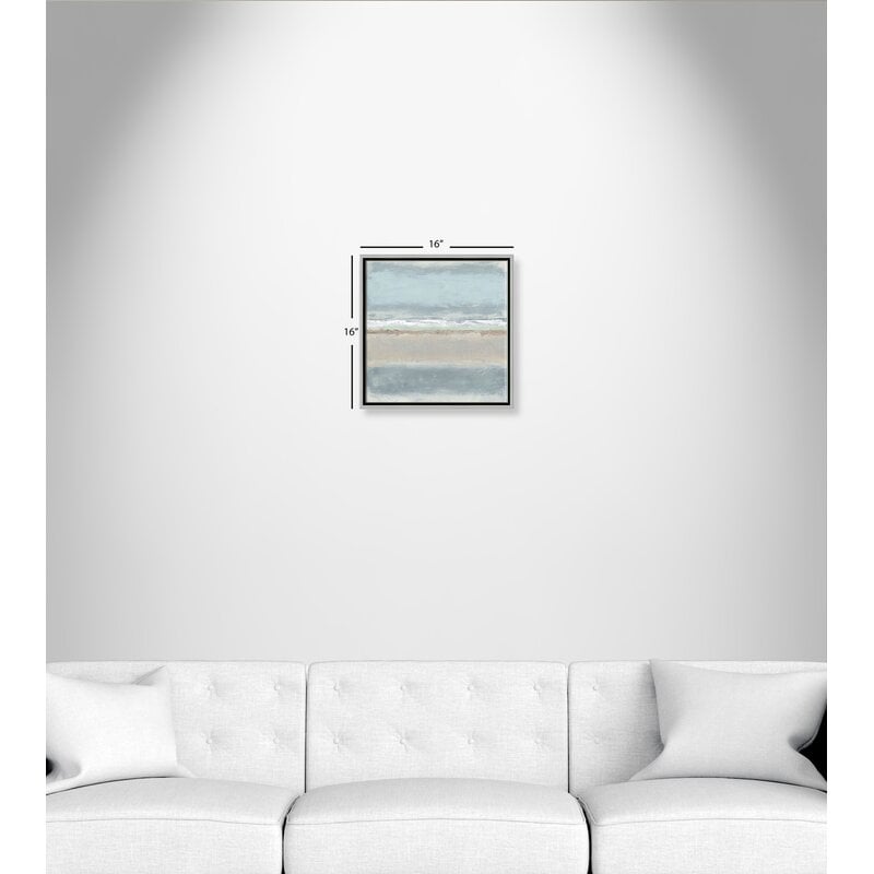 Casa Fine Arts Serenity 2 - Floater Frame Painting on Canvas Frame Color: Silver Framed, Size: 16" H x 16" W x 2" D - Image 0