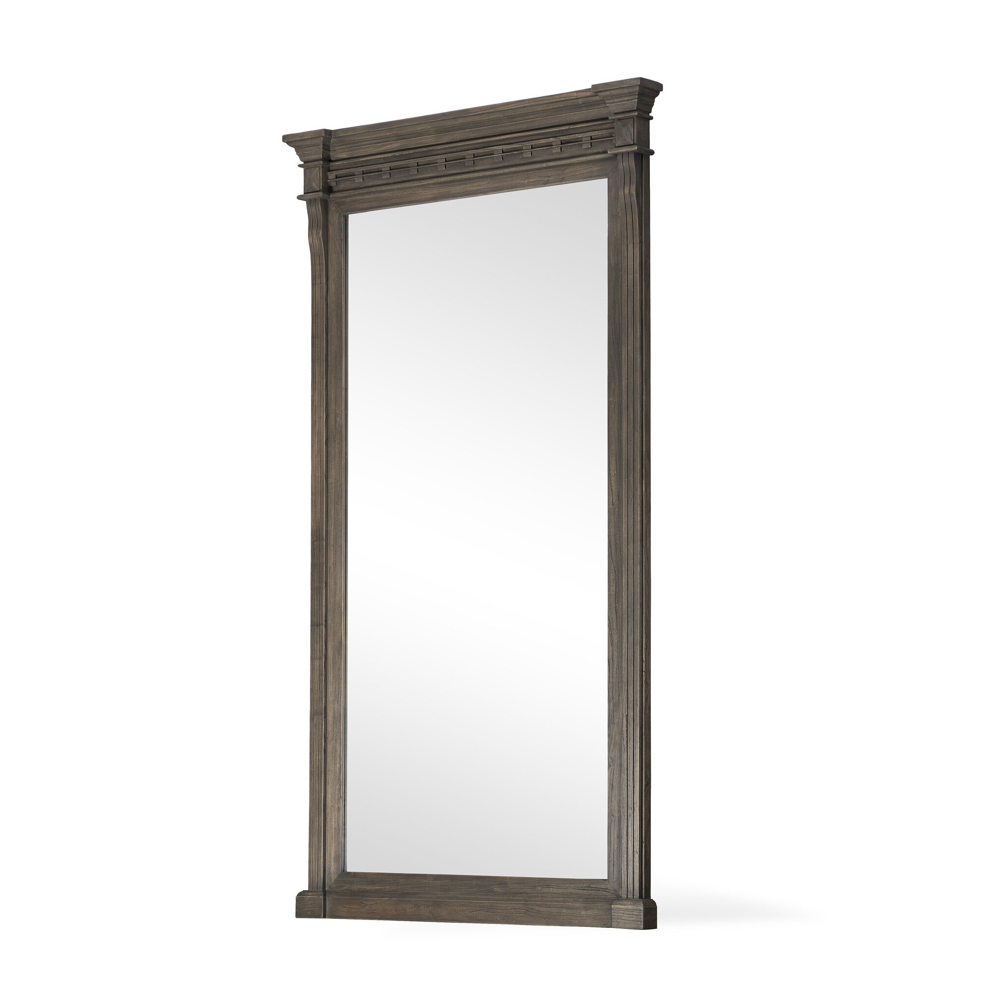 Hemlock Floor Mirror - Weathered Elm - Image 1