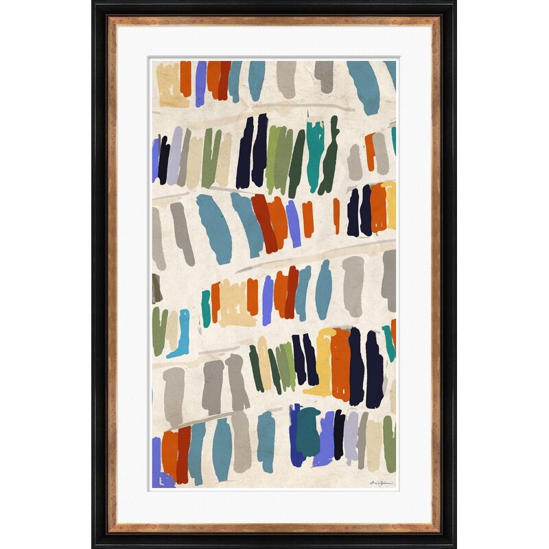 Soicher Marin Library, Blue by Dana Gibson - Picture Frame Painting on Paper - Image 0
